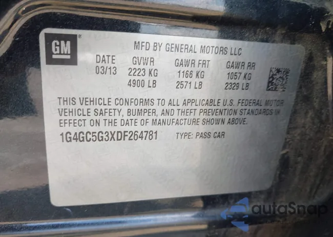 1G4GC5G3XDF264781: 42840907