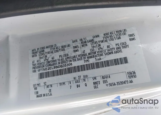 1FTNE2EL8BDB35308: 42841068