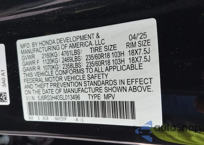 5J6RS3H40SL013496: 42841166