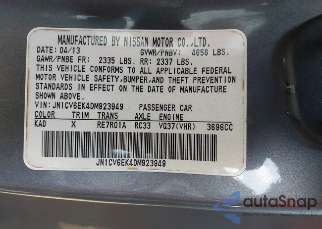 JN1CV6EK4DM923949: 42841268