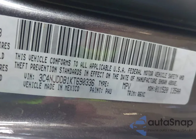 3C4NJDDB1KT690336: 42841284