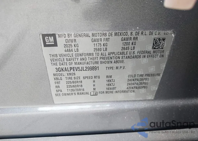 3GKALPEV5JL299891: 42841441