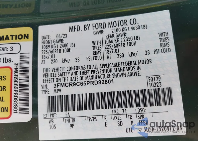 3FMCR9C65PRD82801: 42840456