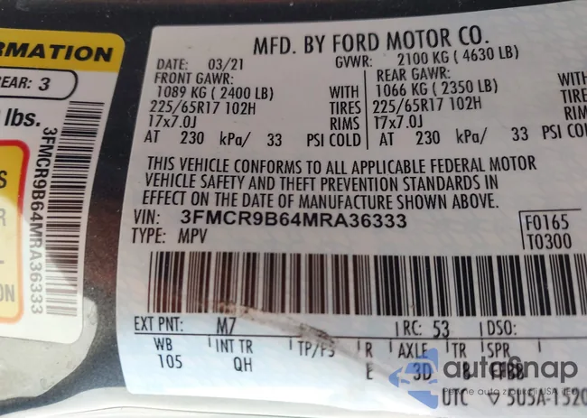 3FMCR9B64MRA36333: 42840539