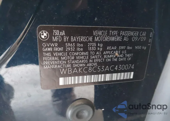 WBAKC8C53AC430074: 42840554