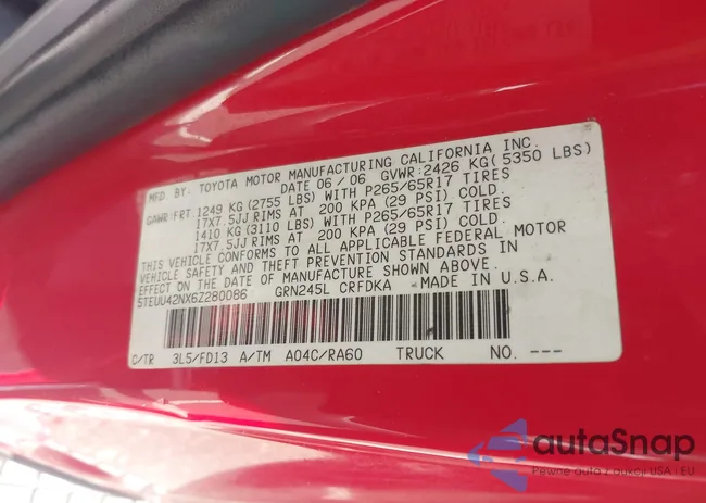 5TEUU42NX6Z280086: 42841958