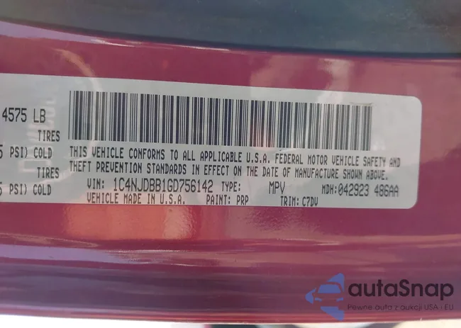 1C4NJDBB1GD756142: 42841978