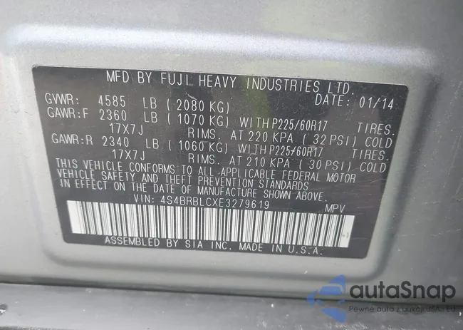 4S4BRBLCXE3279619: 42841986