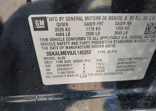 3GKALMEV9JL145263: 42842108