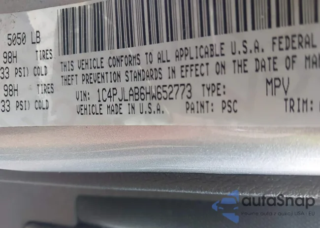 1C4PJLAB6HW652773: 42841672