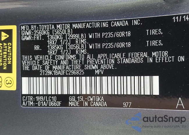 2T2BK1BA0FC296825: 42842898