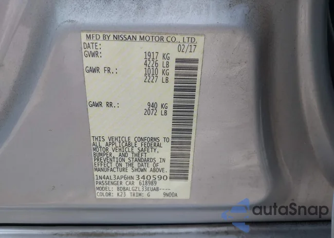 1N4AL3AP6HN340590: 42842485