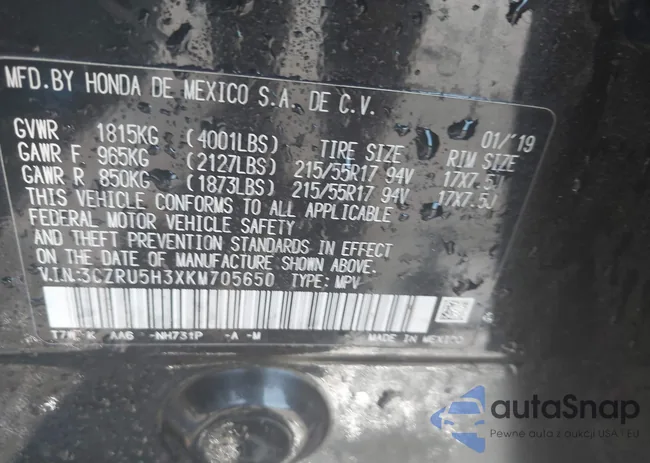 3CZRU5H3XKM705650: 42842557