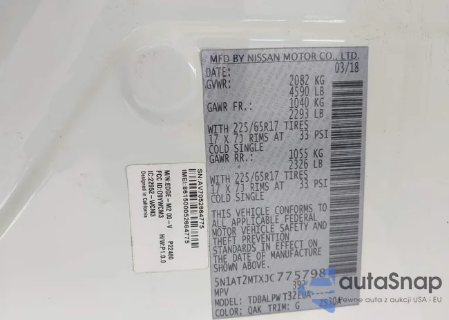 5N1AT2MTXJC775798: 42842583