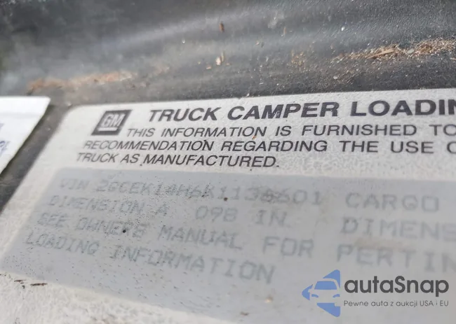 2GCEK14H6K1136601: 42842675