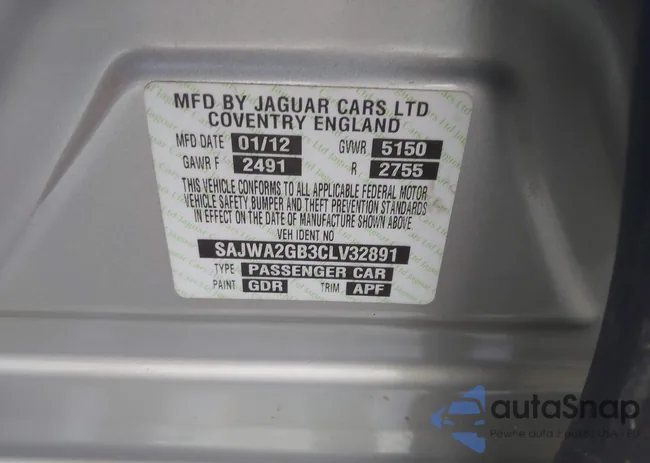 SAJWA2GB3CLV32891: 42844029