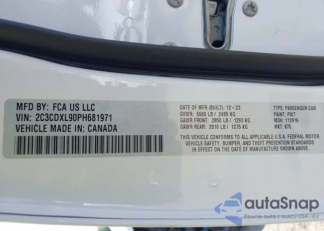 2C3CDXL90PH681971: 42844146