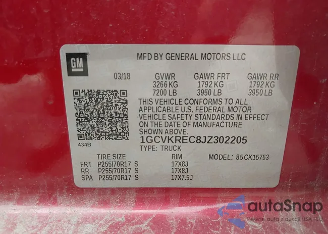 1GCVKREC8JZ302205: 42844228