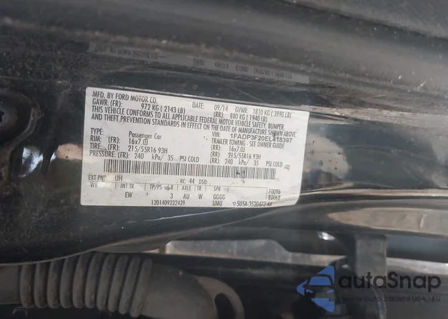 1FADP3F20EL418397: 42844283