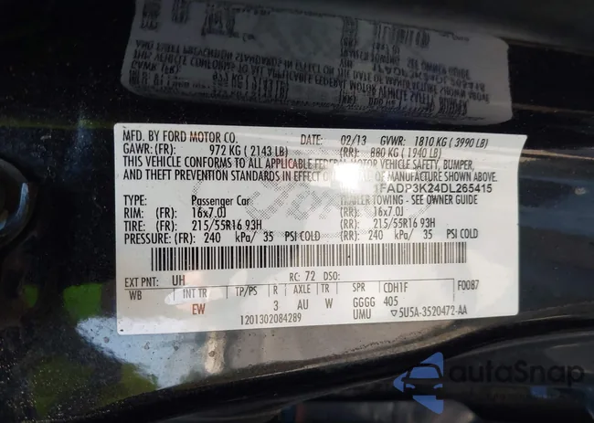 1FADP3K24DL265415: 42844349