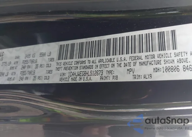 1C4HJWEG8HL512673: 42843581