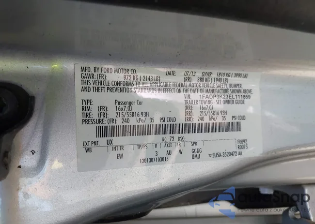 1FADP3K23EL111859: 42843628