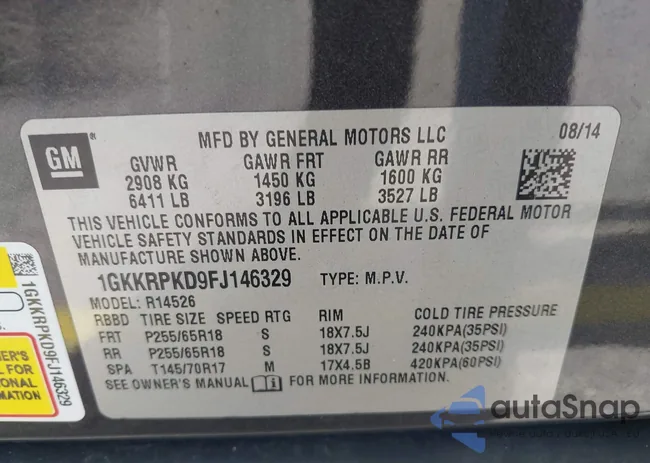 1GKKRPKD9FJ146329: 42843814