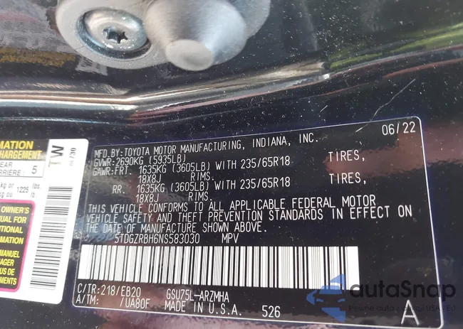 5TDGZRBH6NS583030: 42845285