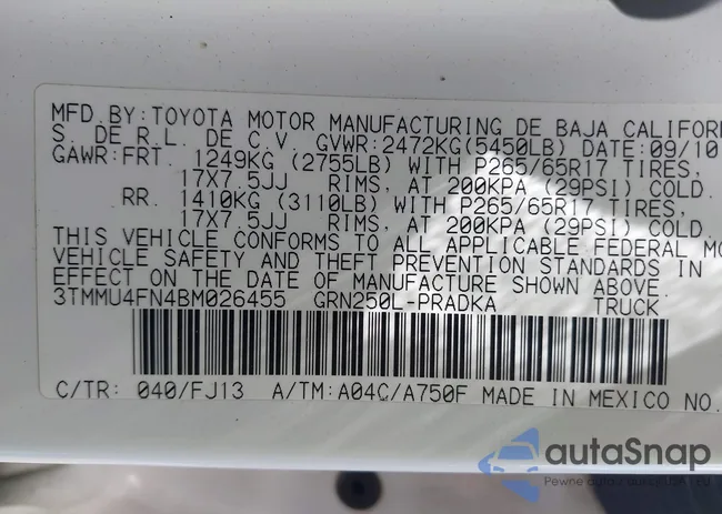 3TMMU4FN4BM026455: 42845330