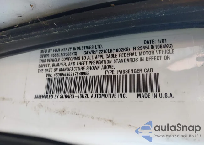 4S3BH686917648958: 42845409