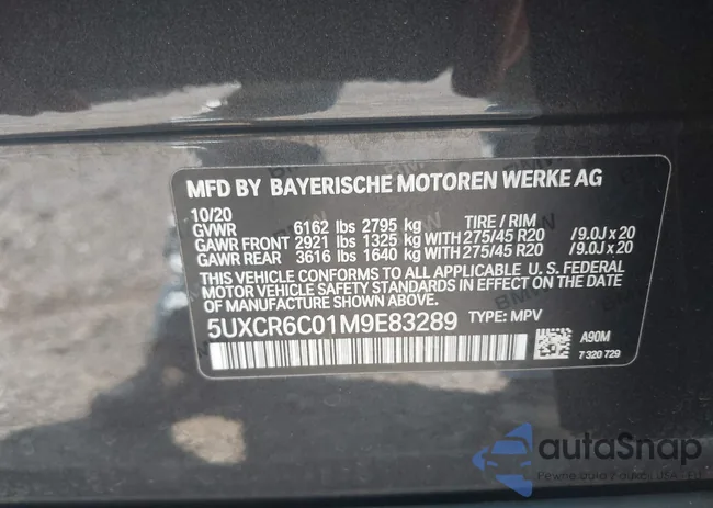 5UXCR6C01M9E83289: 42844497