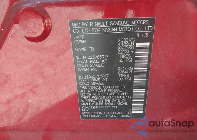 KNMAT2MT4GP625739: 42844518