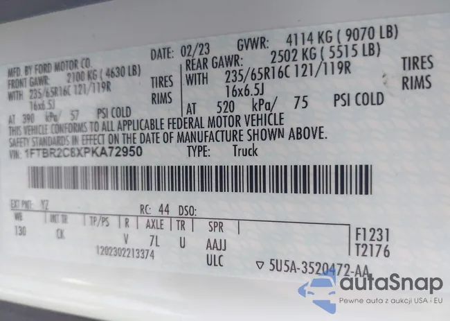 1FTBR2C8XPKA72950: 42844649