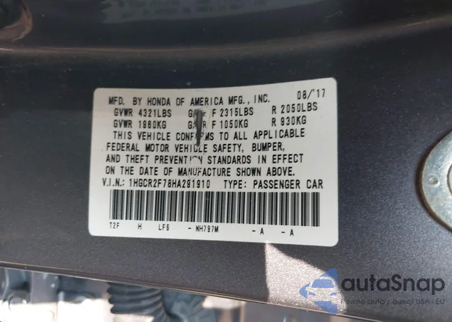 1HGCR2F78HA291910: 42845842