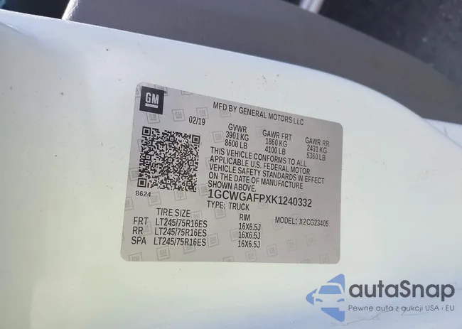 1GCWGAFPXK1240332: 42846352