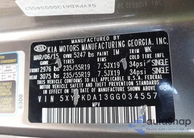 5XYPKDA13GG034557: 42846363