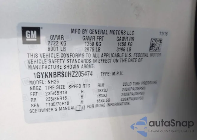 1GYKNBRS0HZ205474: 42846372