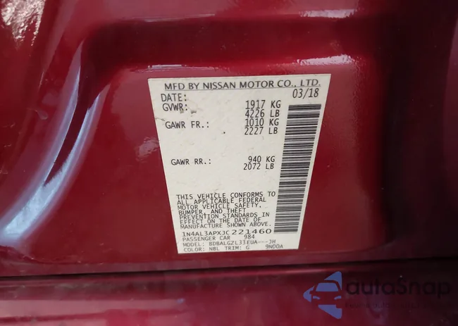 1N4AL3APXJC221460: 42846381