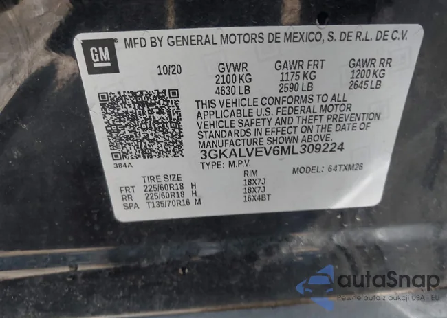 3GKALVEV6ML309224: 42846422