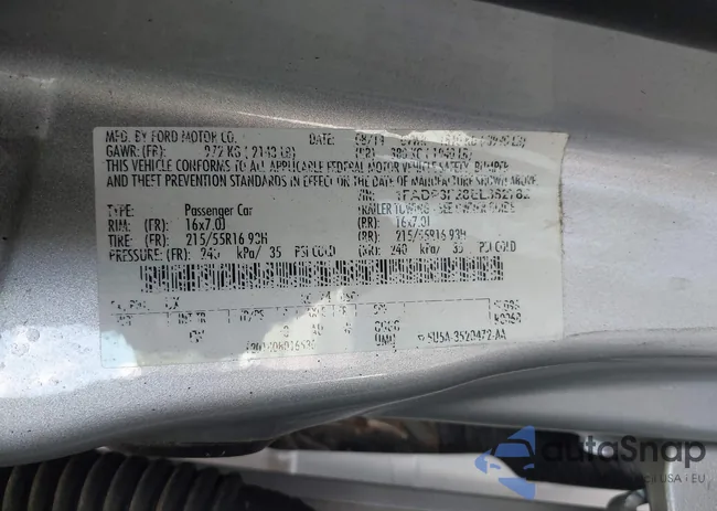 1FADP3F28EL382782: 42845600