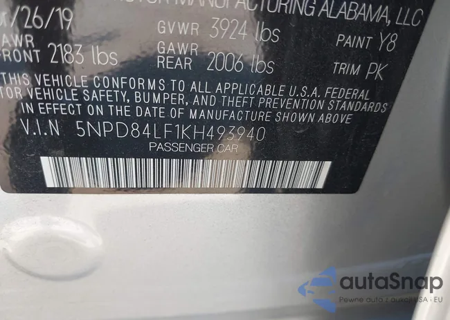 5NPD84LF1KH493940: 42846848