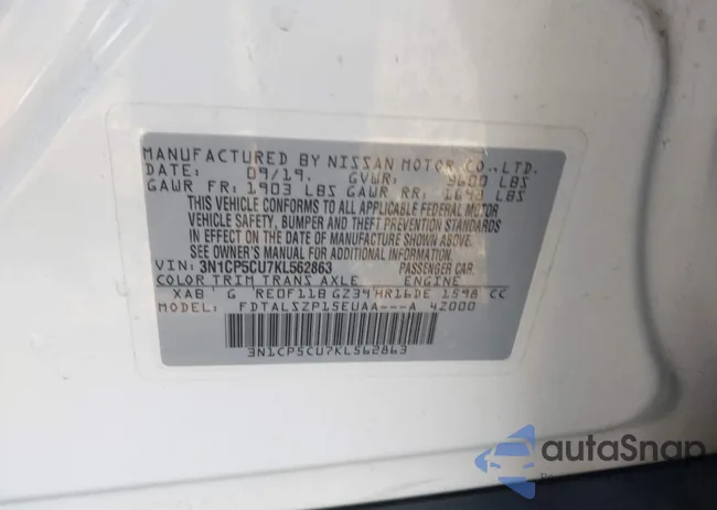 3N1CP5CU7KL562863: 42846890