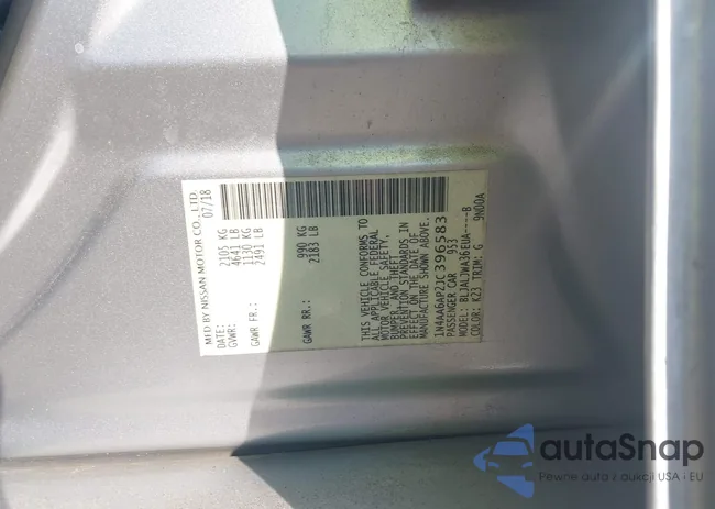 1N4AA6AP2JC396583: 42847110