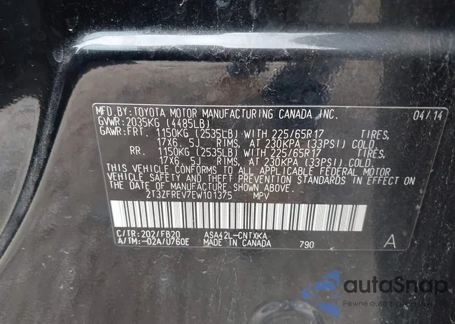 2T3ZFREV7EW101375: 42847117