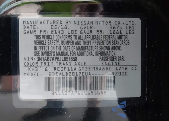 3N1AB7AP6JL651658: 42847186