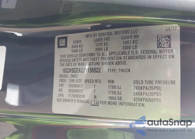 1GCHSCEA2J1136822: 42847247