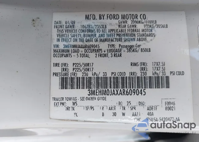 3MEHM0JAXAR609045: 42847284