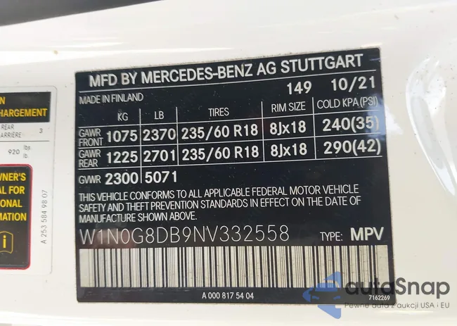 W1N0G8DB9NV332558: 42847332