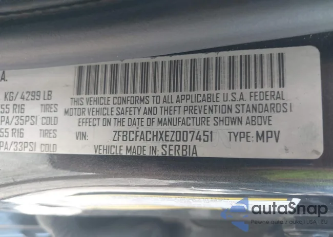 ZFBCFACHXEZ007451: 42847340