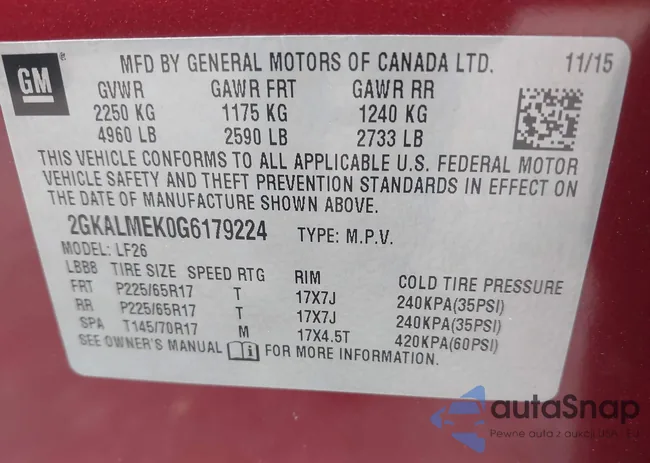 2GKALMEK0G6179224: 42846713